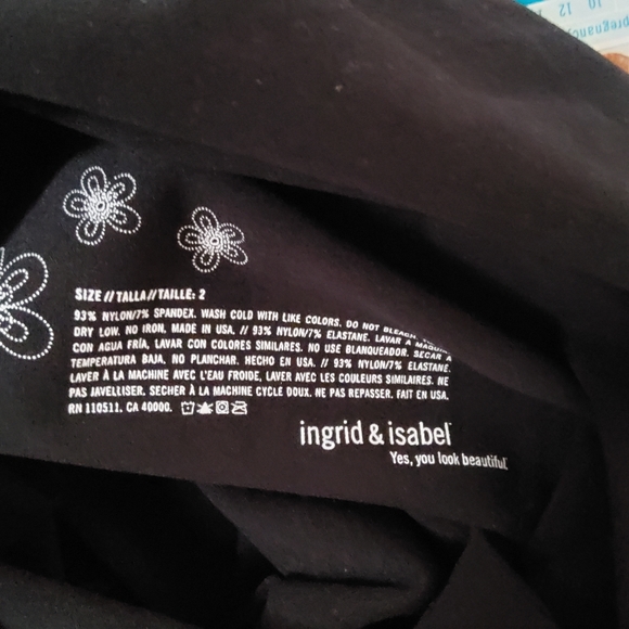 Ingrid & Isabel Maturity Seamless Belly Leggings Size 1 (0-8) Black - Picture 8 of 9